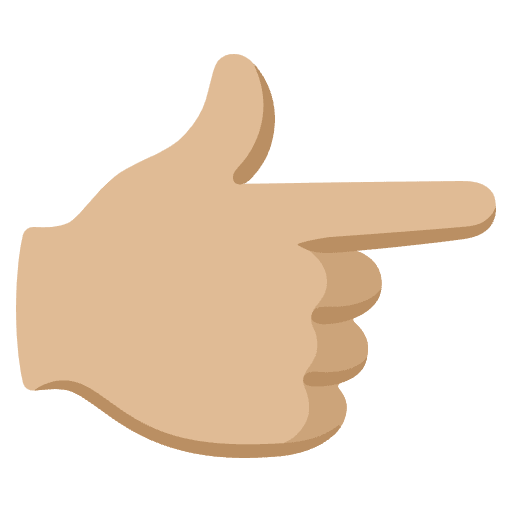 Backhand Index Pointing Right Medium Light Skin Tone Emoji from Noto Emoji Set