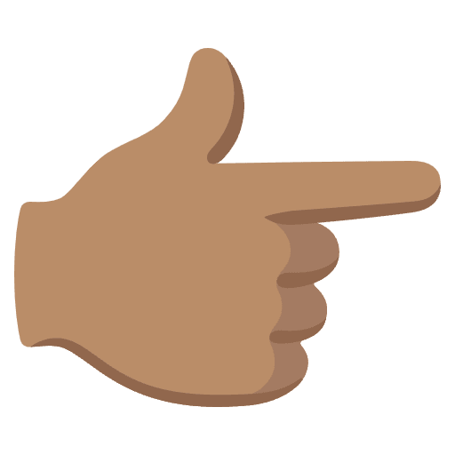 Backhand Index Pointing Right Medium Skin Tone Element from Noto Emojis Set