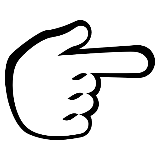 Backhand Index Pointing Right Emoji from EmojiTwo Black Set