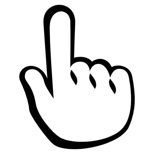 Backhand Index Pointing Up Emoji from EmojiTwo Black Set