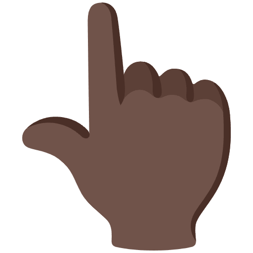Backhand Index Pointing Up Dark Skin Tone Emoji from Noto Emojis Set