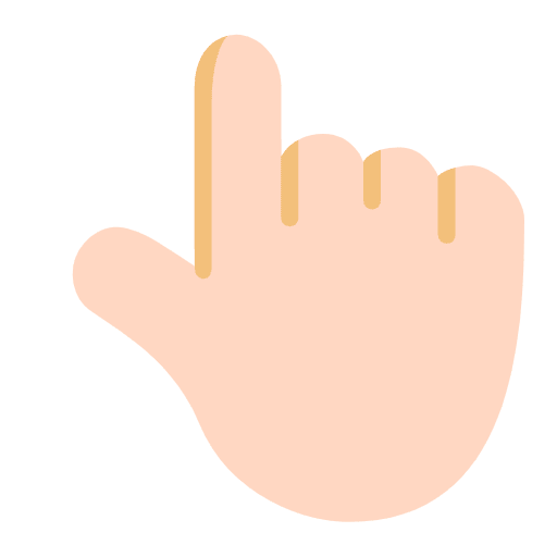 Backhand Index Pointing Up Flat Light Emoji from Fluent Emoji Flat Set