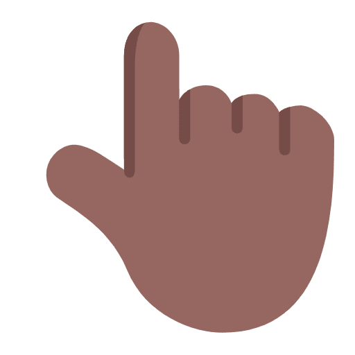 Backhand Index Pointing Up Flat Medium Dark Emoji from Fluent Emoji Flat Set