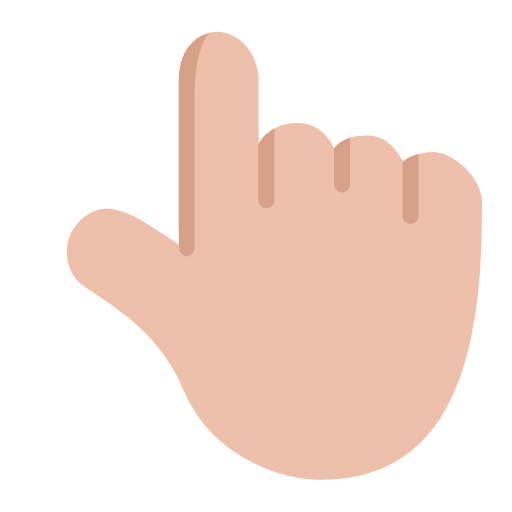 Backhand Index Pointing Up Flat Medium Light Emoji from Fluent Emoji Flat Set
