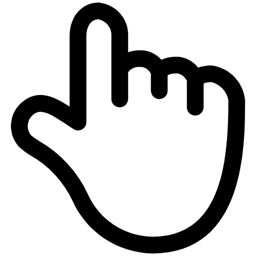 Backhand Index Pointing Up High Contrast Default Emoji from Fluent Emoji High Contrast Set