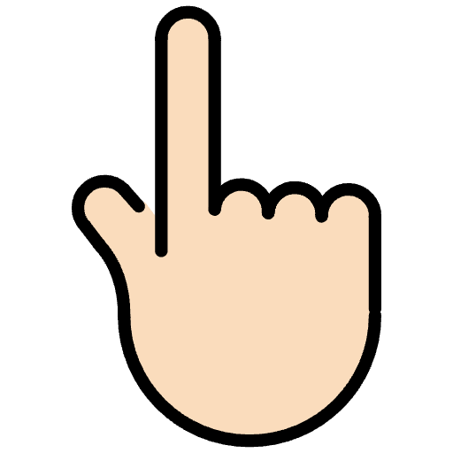 Backhand Index Pointing Up Light Skin Tone Emoji from OpenMoji Set
