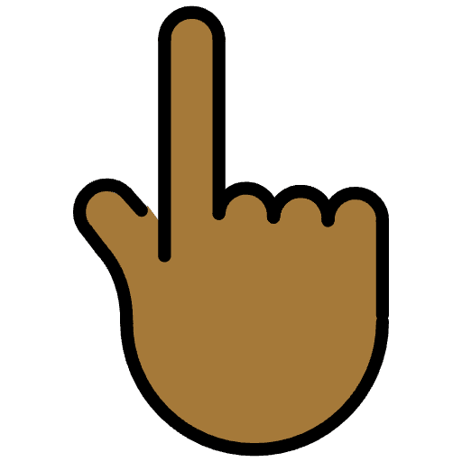 Backhand Index Pointing Up Medium Dark Skin Tone Emoji from OpenMoji Emoji Set