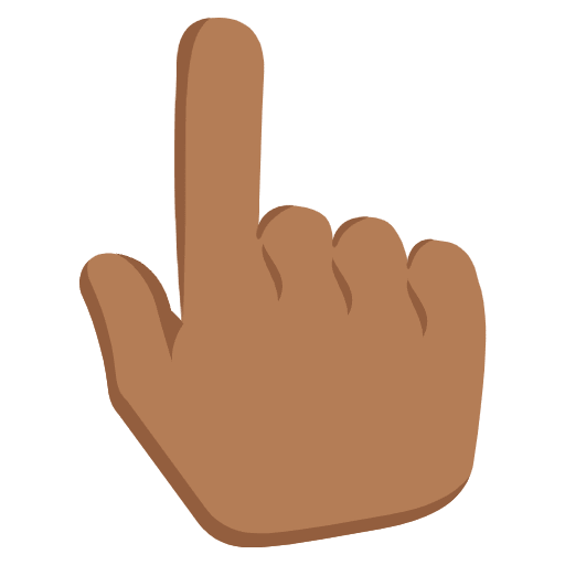 Backhand Index Pointing Up Medium Dark Skin Tone Emoji from EmojiTwo Colors Set
