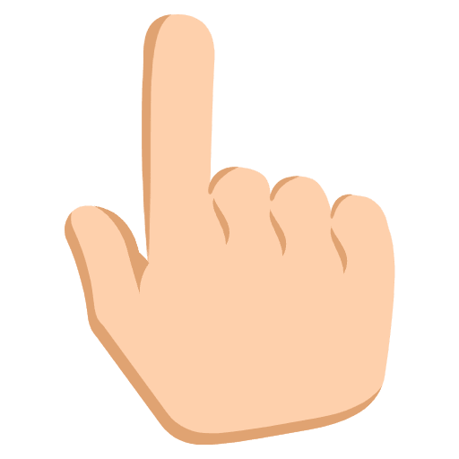 Backhand Index Pointing Up Medium Light Skin Tone Emoji from EmojiTwo Colors Set