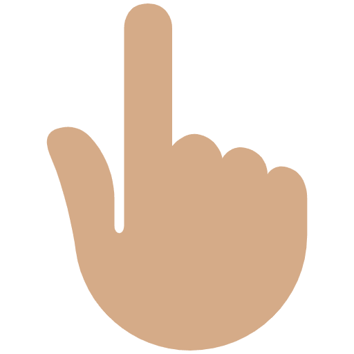 Backhand Index Pointing Up Medium Skin Tone Emoji from Twemoji Set