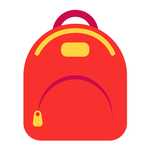 Backpack Flat Emoji from Fluent Emoji Flat Set