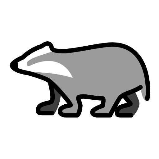 Badger Emoji from OpenMoji Emoji Set