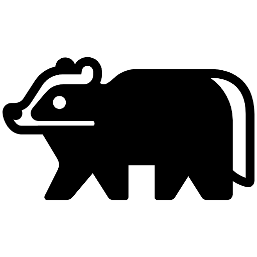 Badger High Contrast Emoji from Fluent Emoji High Contrast Set