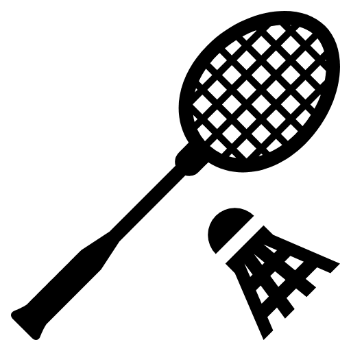 Badminton Emoji from EmojiTwo Black Set