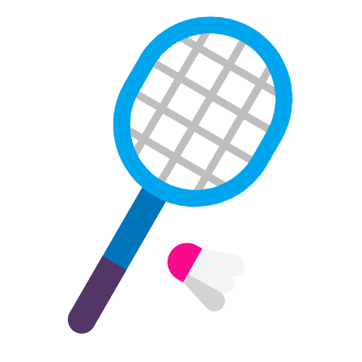Badminton Flat Emoji from Fluent Emoji Flat Set