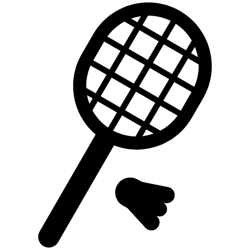 Badminton High Contrast Element from Fluent Emoji High Contrast Set