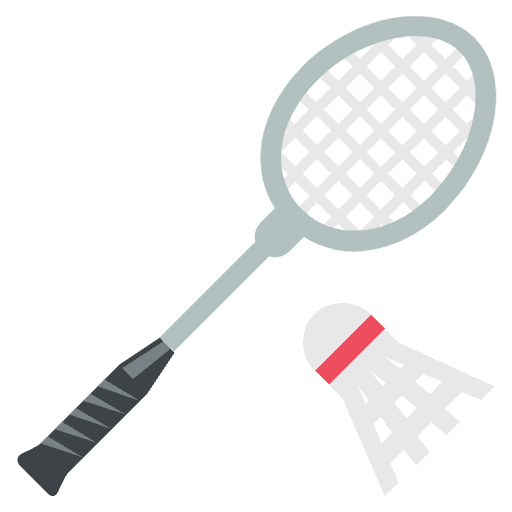 Badminton Emoji from EmojiTwo Colors Set