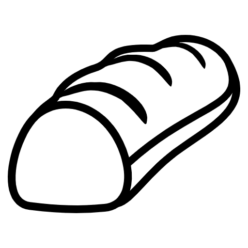 Baguette Bread Emoji from EmojiTwo Black Set