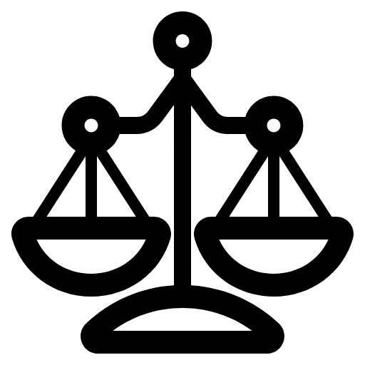 Balance Scale High Contrast Emoji from Fluent Emoji High Contrast Set