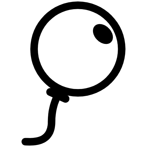 Balloon High Contrast Emoji from Fluent Emoji High Contrast Set