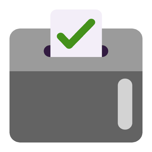 Ballot Box With Ballot Flat Emoji from Fluent Emoji Flat Set