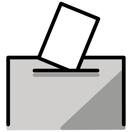 Ballot Box With Ballot Emoji from OpenMoji Emoji Set