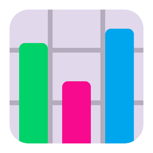 Bar Chart Flat Emoji from Fluent Emoji Flat Set