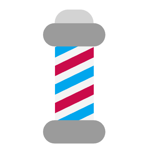 Barber Pole Flat Emoji from Fluent Emoji Flat Set