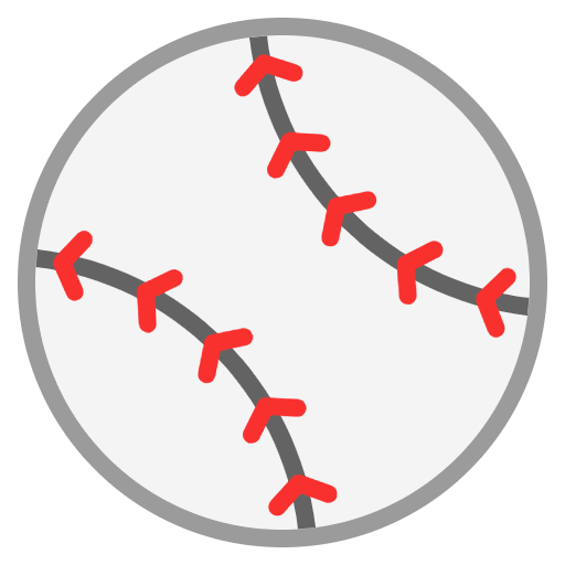 Baseball Flat Emoji from Fluent Emoji Flat Set