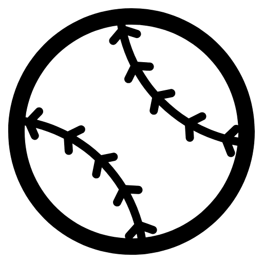 Baseball High Contrast Emoji from Fluent Emoji High Contrast Set