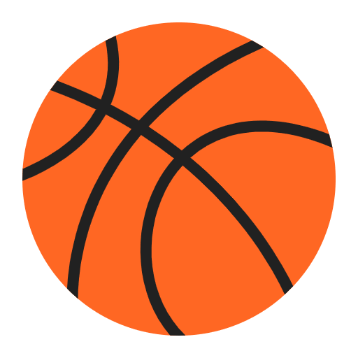 Basketball Flat Emoji from Fluent Emoji Flat Set