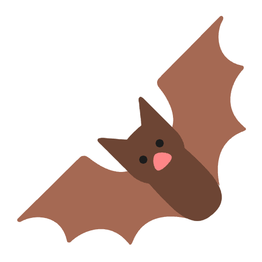 Bat Flat Emoji from Fluent Emoji Flat Set