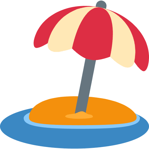 Beach With Umbrella Emoji from Twemoji Emoji Set