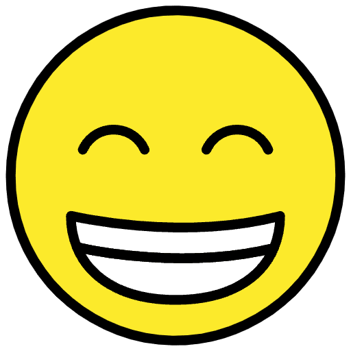 Beaming Face With Smiling Eyes Emoji from OpenMoji Set