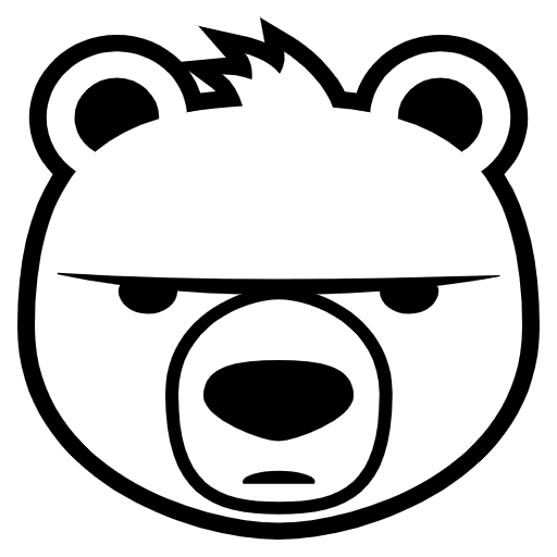 Bear Emoji from EmojiTwo Black Set