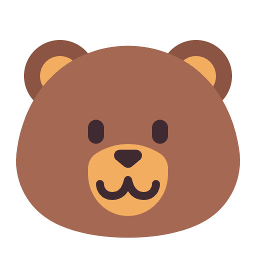 Bear Flat Element from Fluent Emoji Flat Set