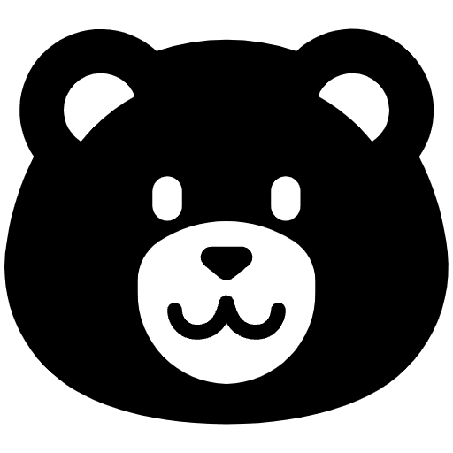 Bear High Contrast Emoji from Fluent Emoji High Contrast Set