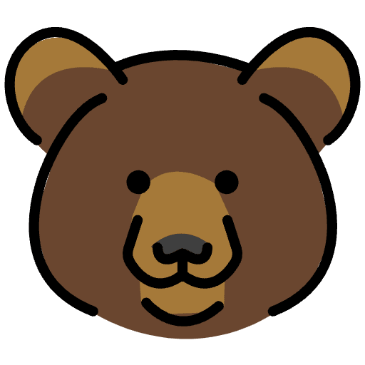 Bear Emoji from OpenMoji Emoji Set