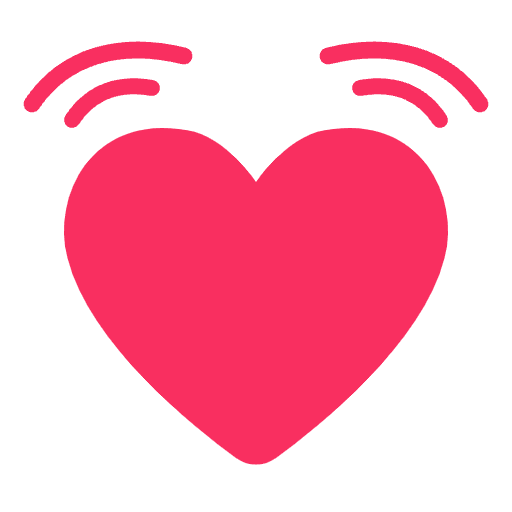 Beating Heart Flat Element from Fluent Emoji Flat Set