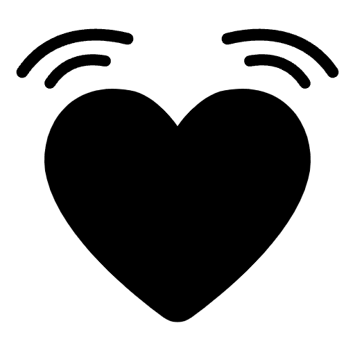 Beating Heart High Contrast Element from Fluent Emoji High Contrast Set