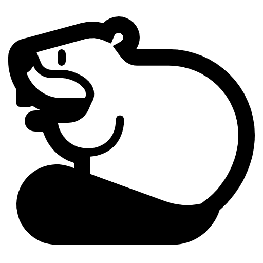 Beaver High Contrast Element from Fluent Emoji High Contrast Set