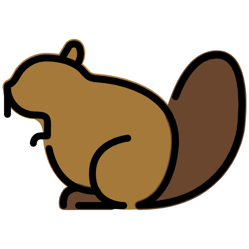 Beaver Element from OpenMoji Emoji Set