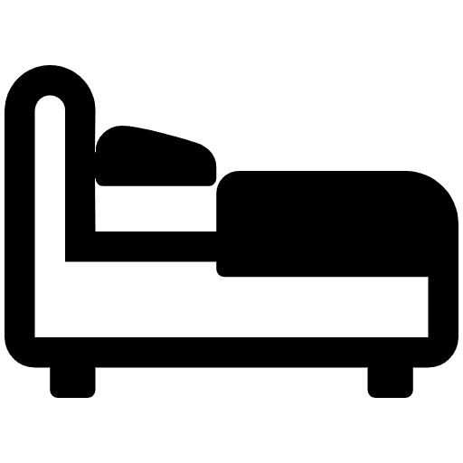 Bed High Contrast Emoji from Fluent Emoji High Contrast Set