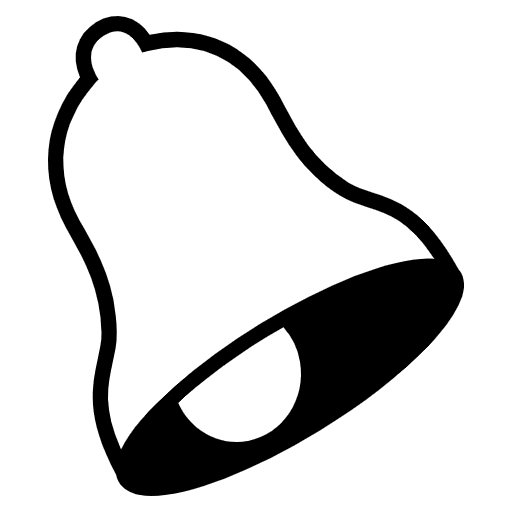 Bell Emoji from EmojiTwo Black Set