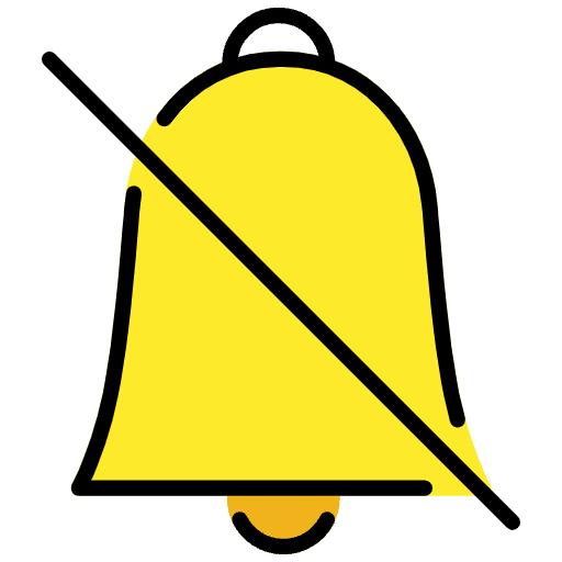 Bell With Slash Emoji from OpenMoji Set