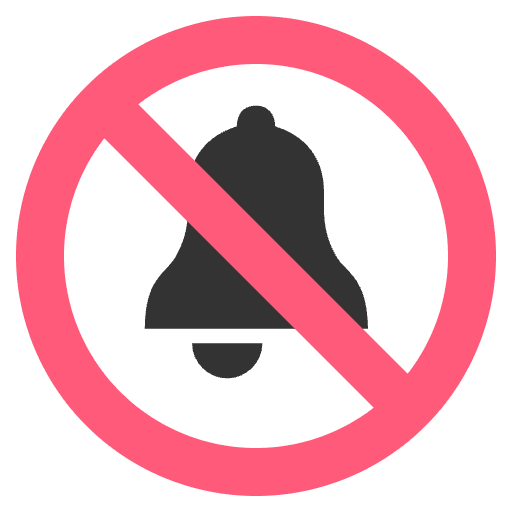 Bell With Slash Emoji from EmojiTwo Colors Set