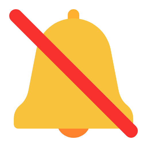 Bell With Slash Flat Emoji from Fluent Emoji Flat Set