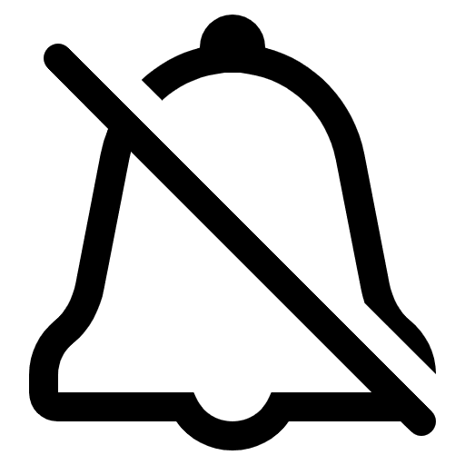 Bell With Slash High Contrast Emoji from Fluent Emoji High Contrast Set