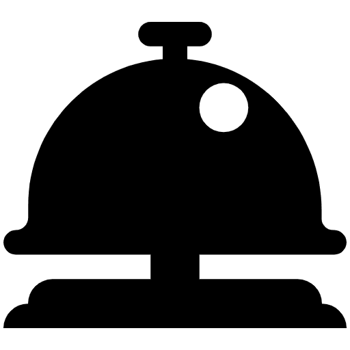 Bellhop Bell High Contrast Emoji from Fluent Emoji High Contrast Set