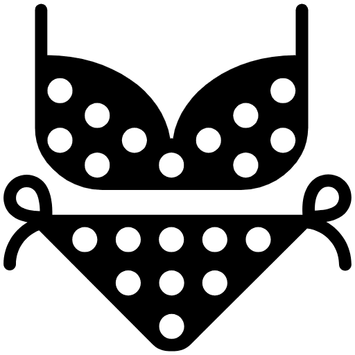 Bikini High Contrast Emoji from Fluent Emoji High Contrast Set